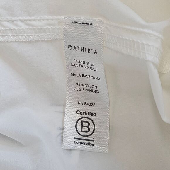 Athleta White Sheer Relaxed Fit Breathable Activewear Parachute Cargo Pants - Picture 8 of 16